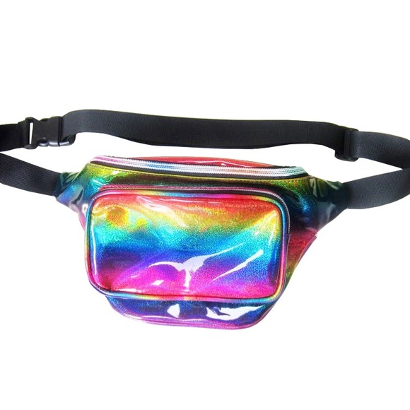MB FASHION Handbags - Fanny Pack Polyurethane Mini Bag w Rainbow Shine
